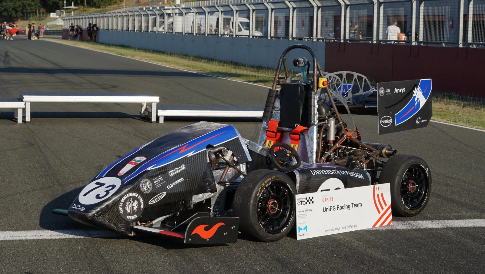 Monoposto 73 con la carena anteriore del 2018 recuperata e adattata