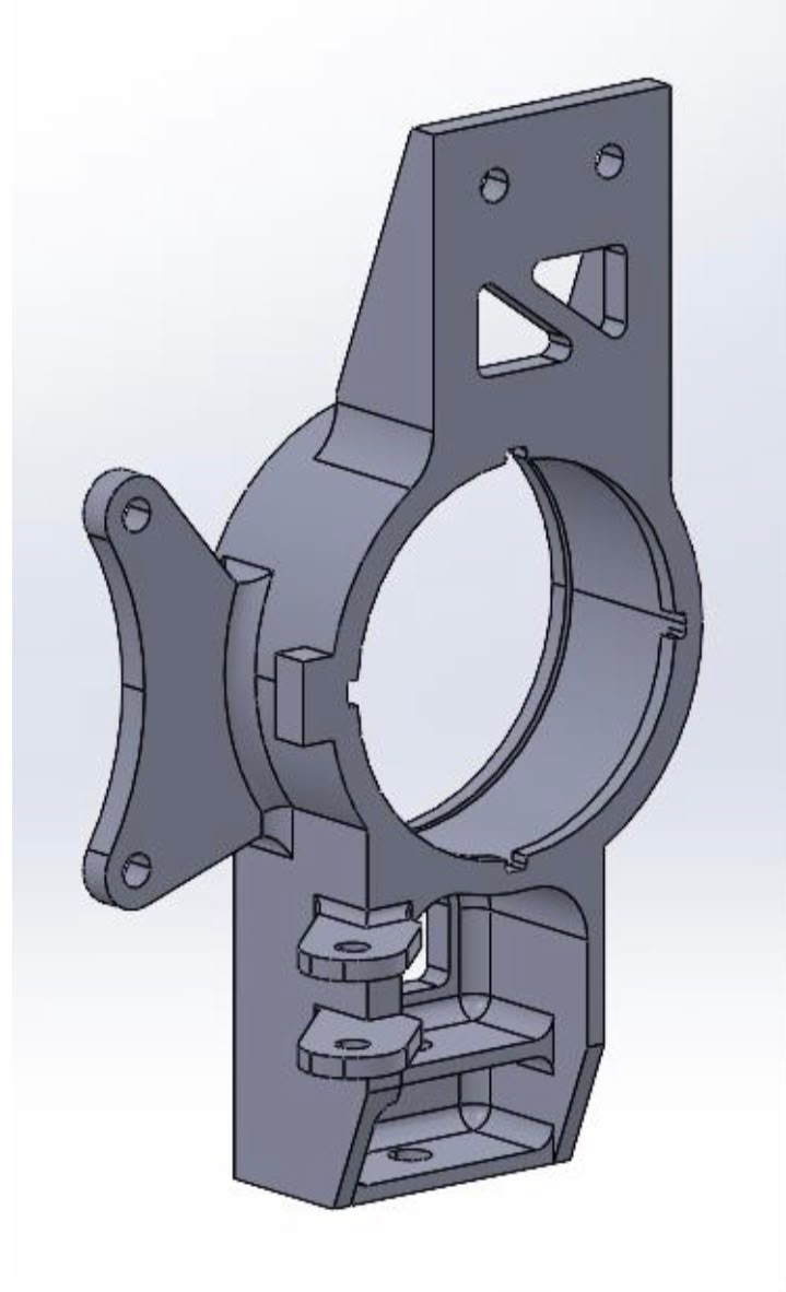 Prima vista CAD del componente progettato dal team